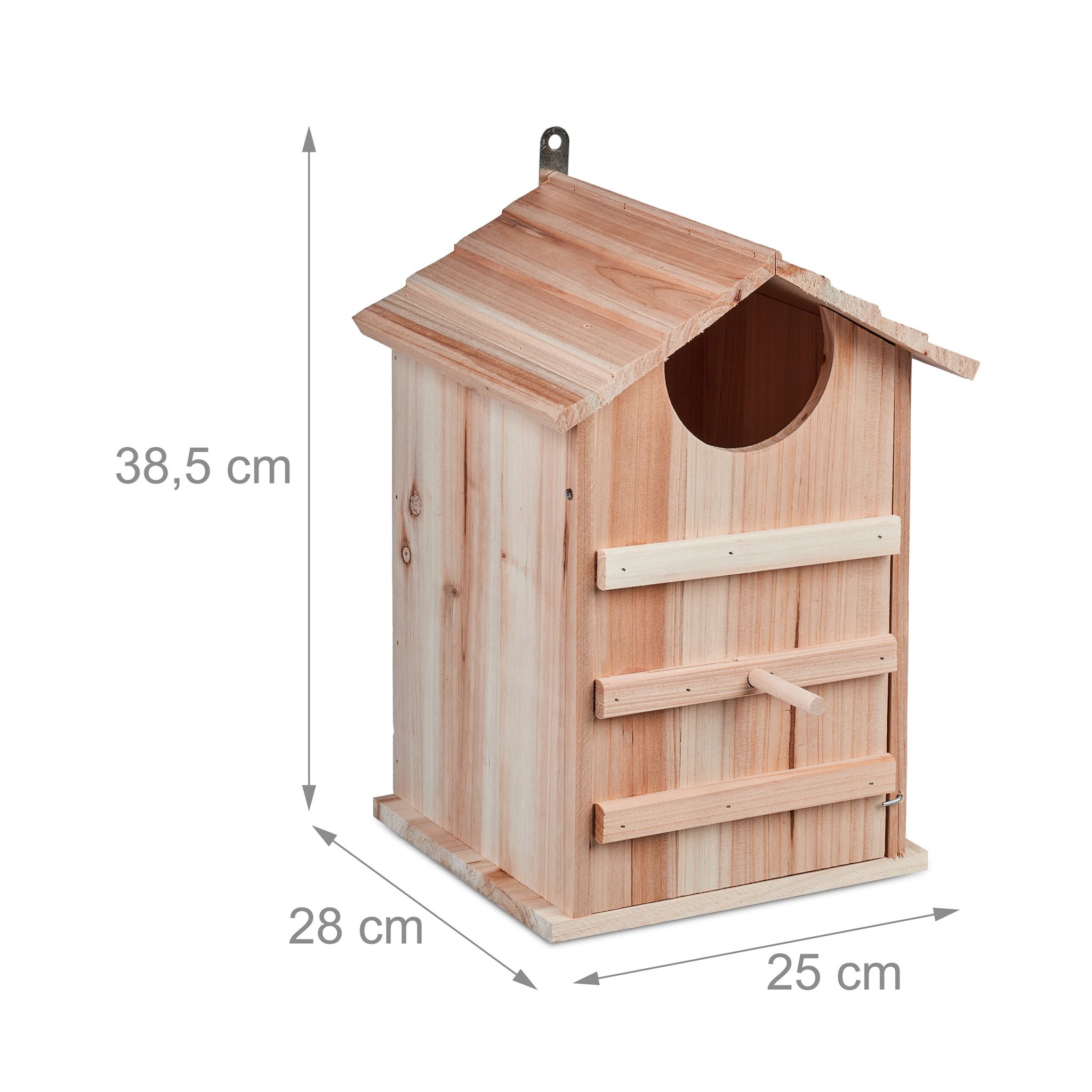 Eulen Nistkasten Holz Hellbraun von Relaxdays