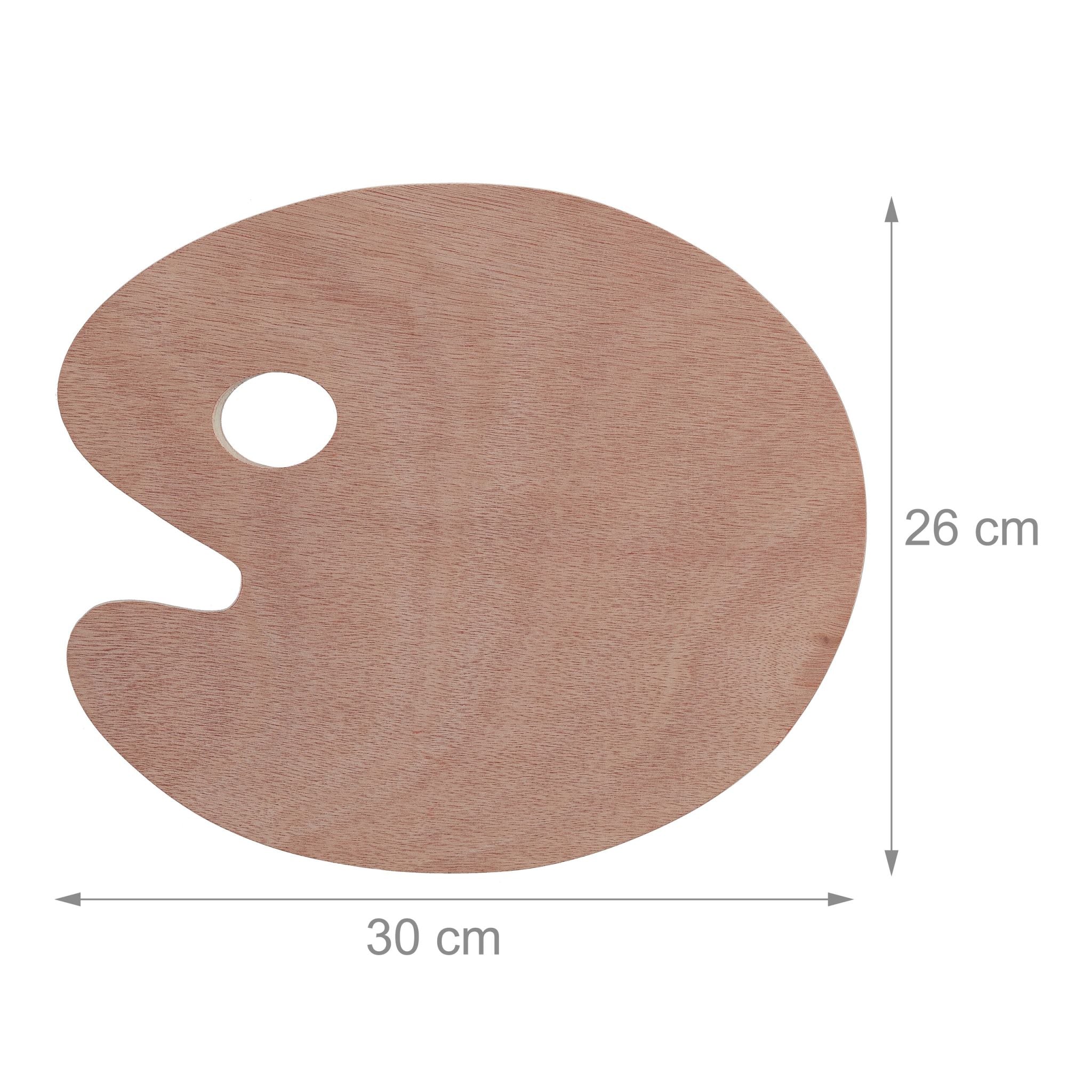 Mischpalette 5er-Set Holz Hellbraun von Relaxdays