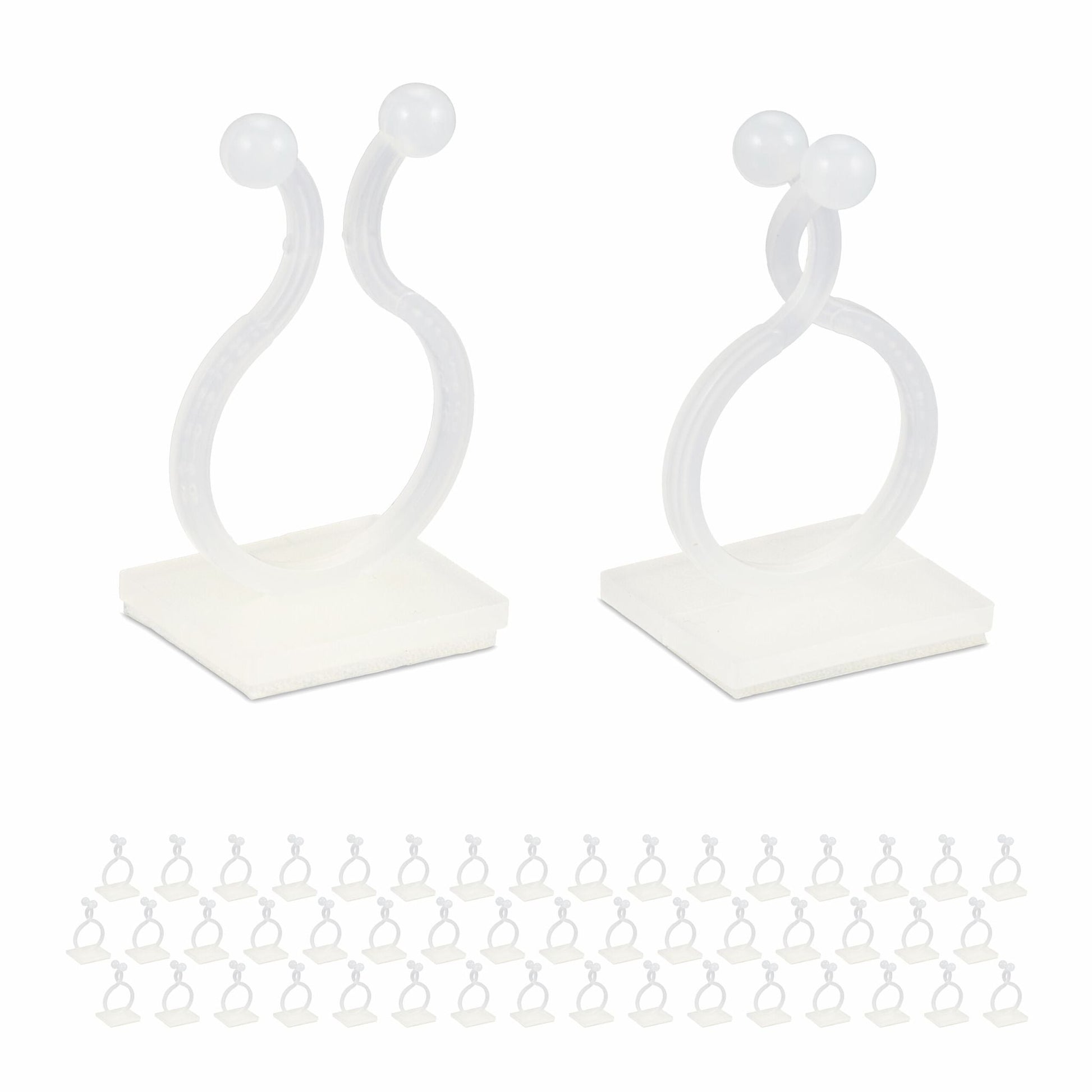 Pflanzenclips selbstklebend 240er-Set Weiss von Relaxdays