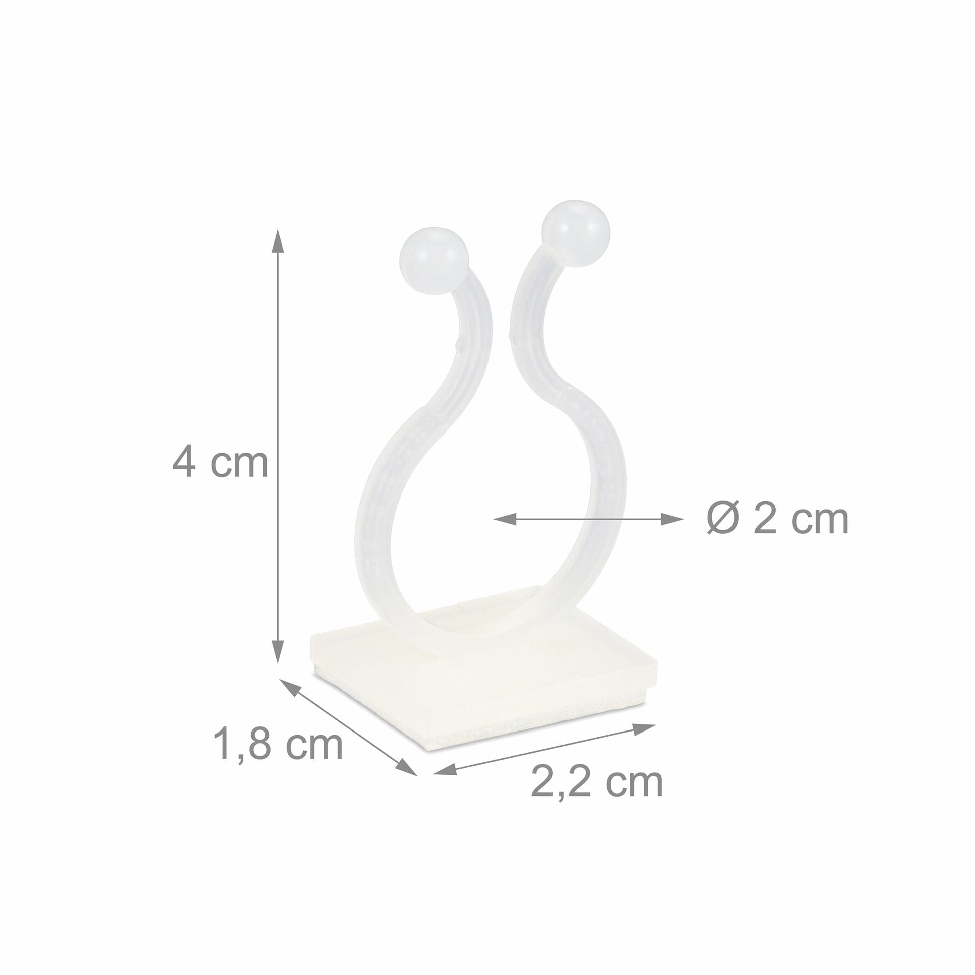 Pflanzenclips selbstklebend 240er-Set Weiss von Relaxdays