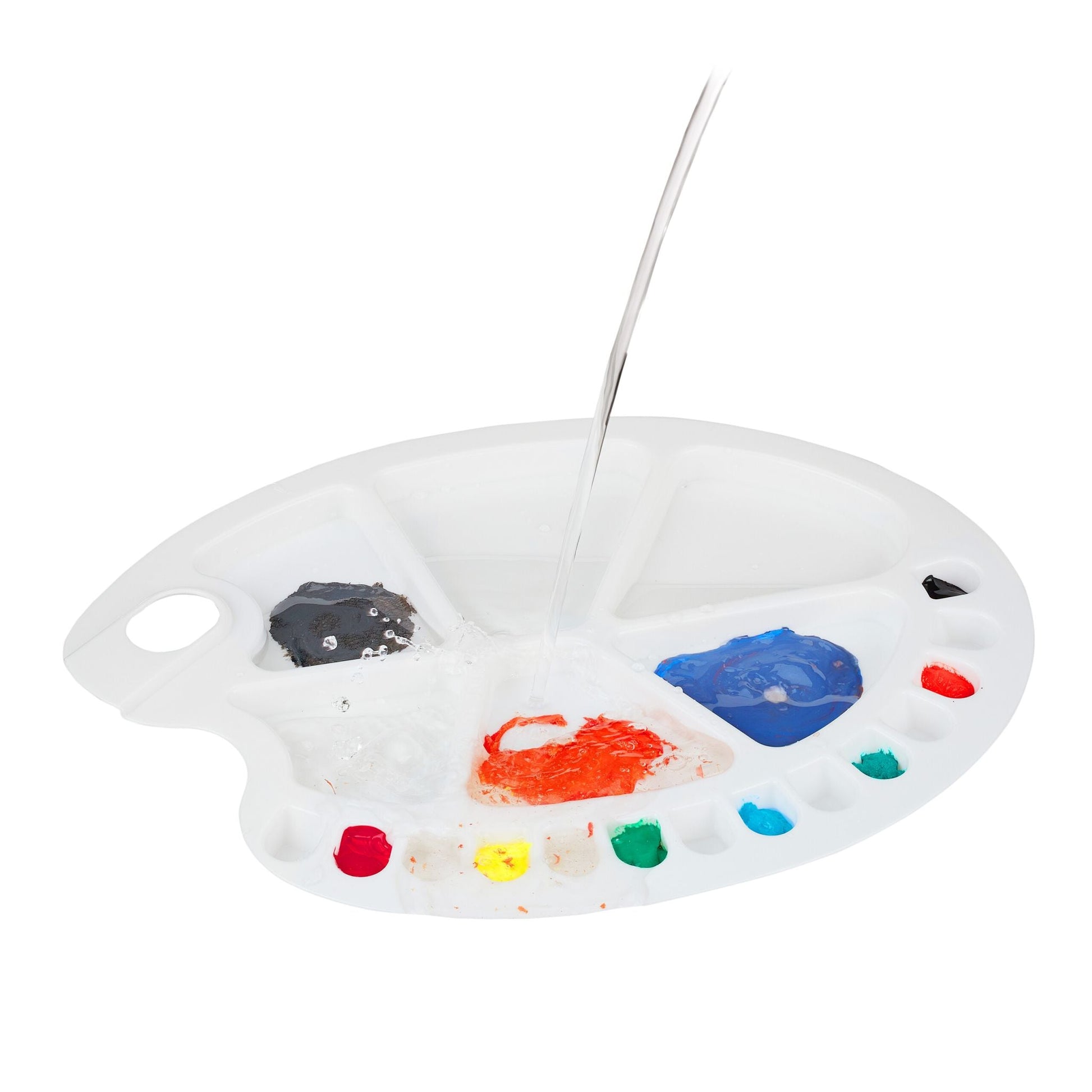 Mischpalette Kunststoff 5er-Set Weiss von Relaxdays