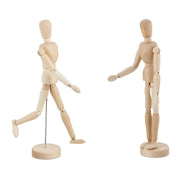 Gliederpuppe 30cm 2er-Set Hellbraun-Silber von Relaxdays
