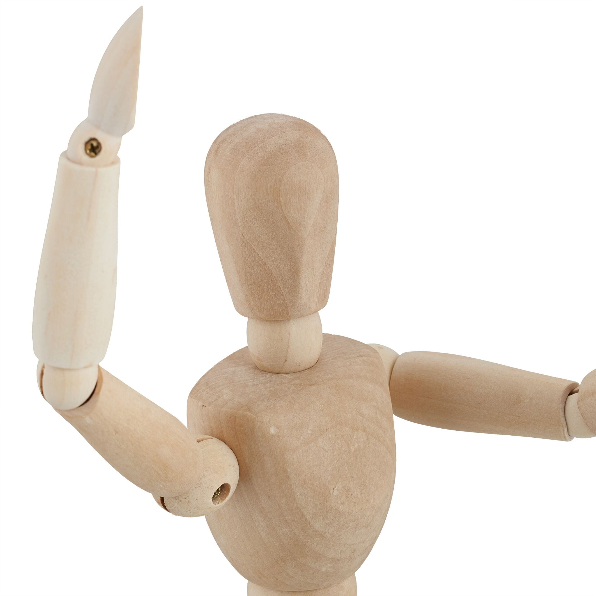 Gliederpuppe 30cm 2er-Set Hellbraun-Silber von Relaxdays