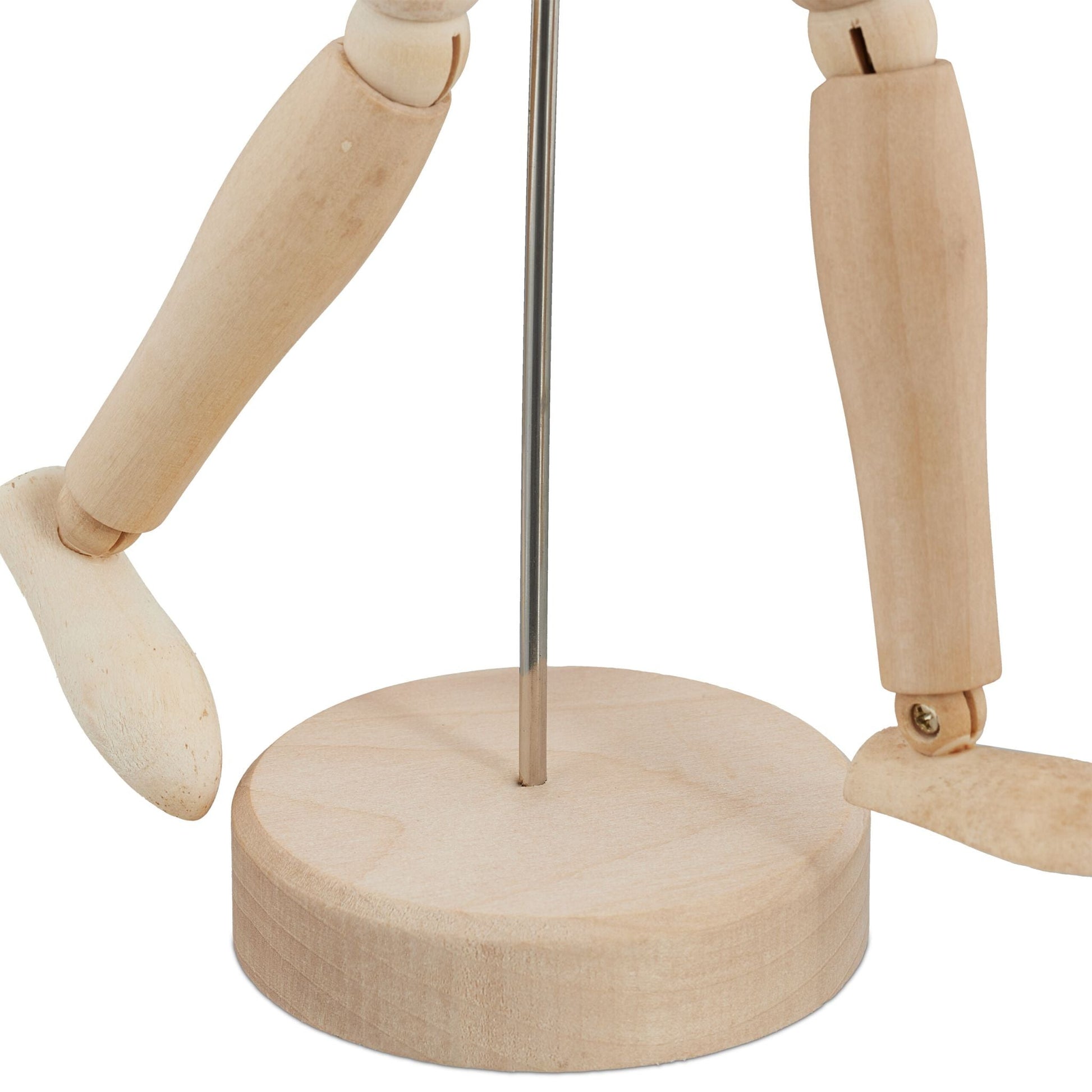 Gliederpuppe 30cm 2er-Set Hellbraun-Silber von Relaxdays