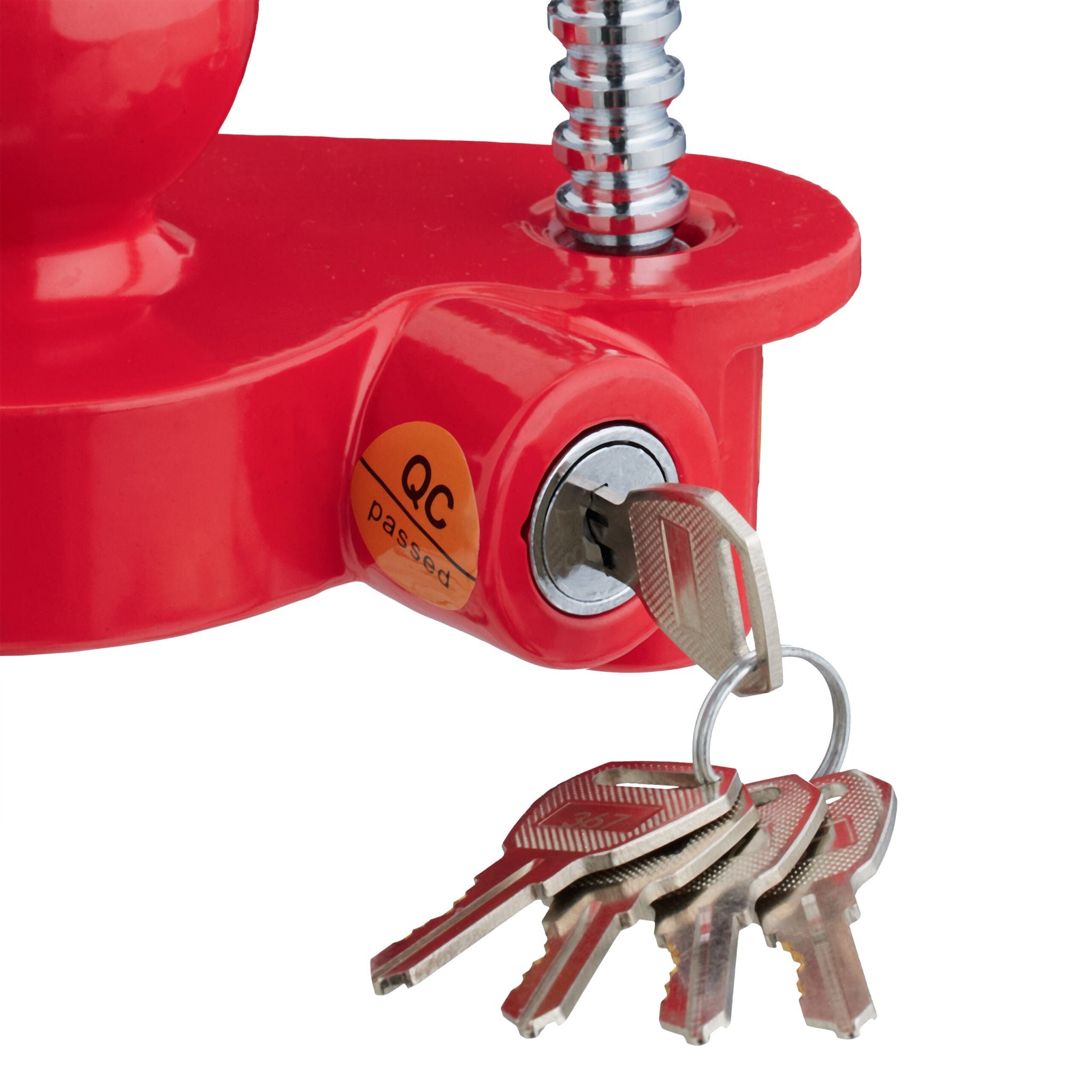 Anhängerschloss mit 5 Schlüsseln Rot-Silber von Relaxdays
