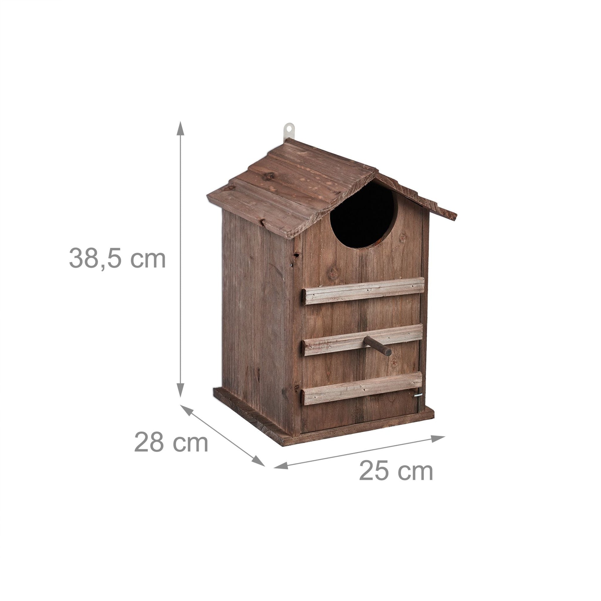 Eulen Nistkasten Holz Braun von Relaxdays