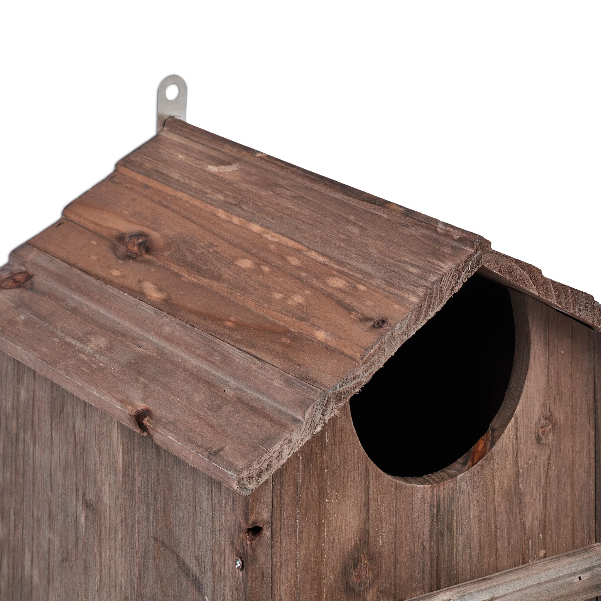 Eulen Nistkasten Holz Braun von Relaxdays