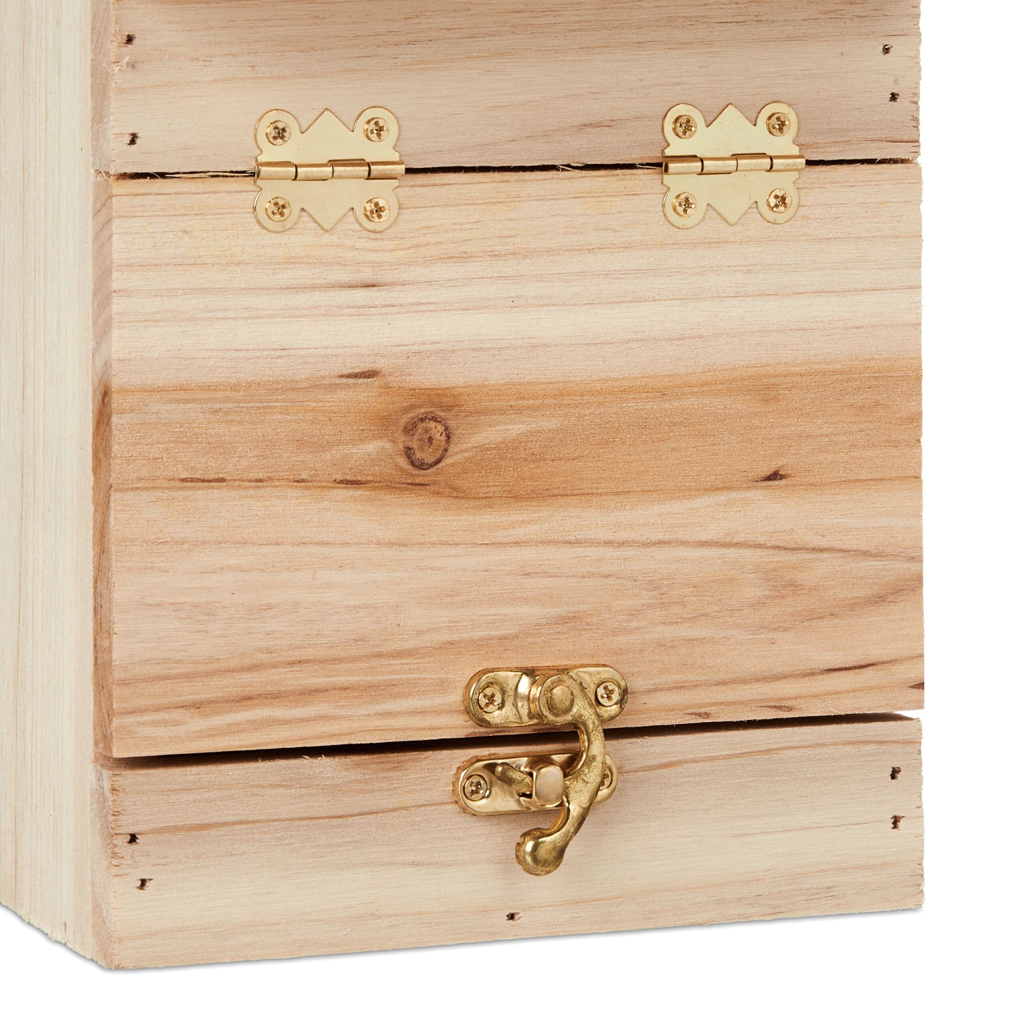 Nistkasten mit Reinigungsklappe Gold-Hellbraun von Relaxdays