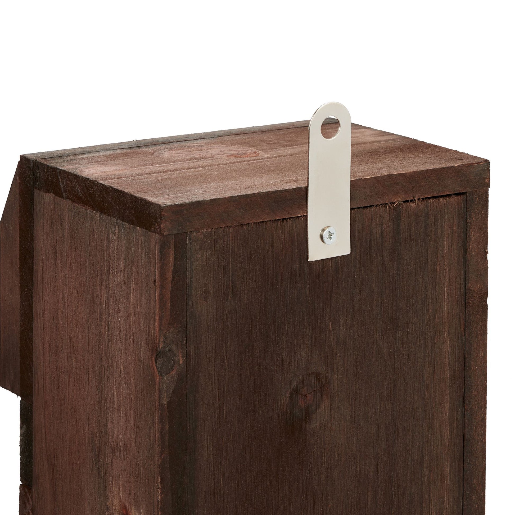 Nistkasten mit Reinigungsklappe Braun-Gold von Relaxdays