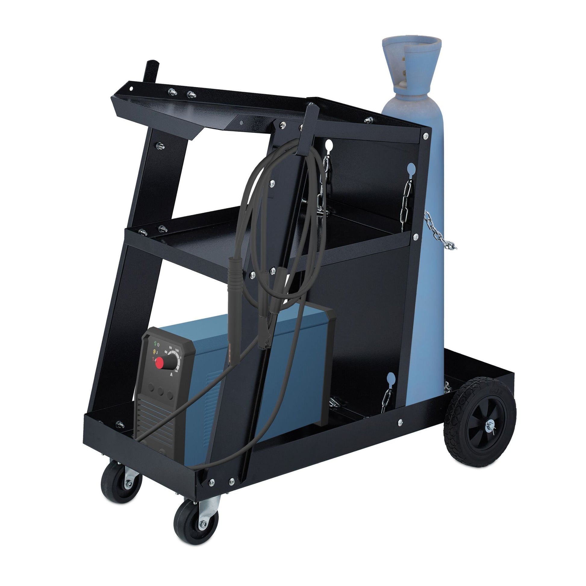 Schweisswagen Schwarz-Silber von Relaxdays