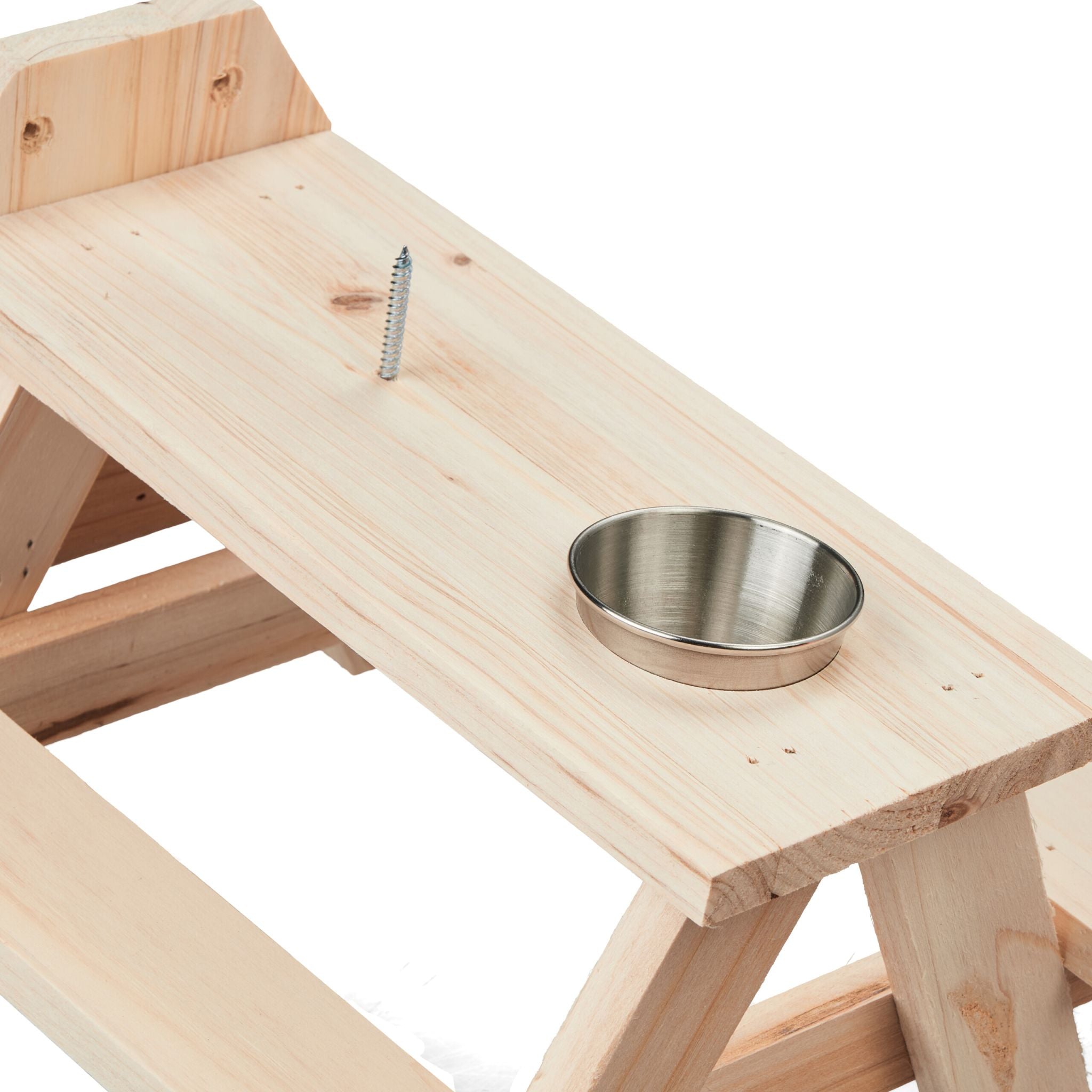 Eichhörnchen Tisch mit Tränke Hellbraun-Silber von Relaxdays