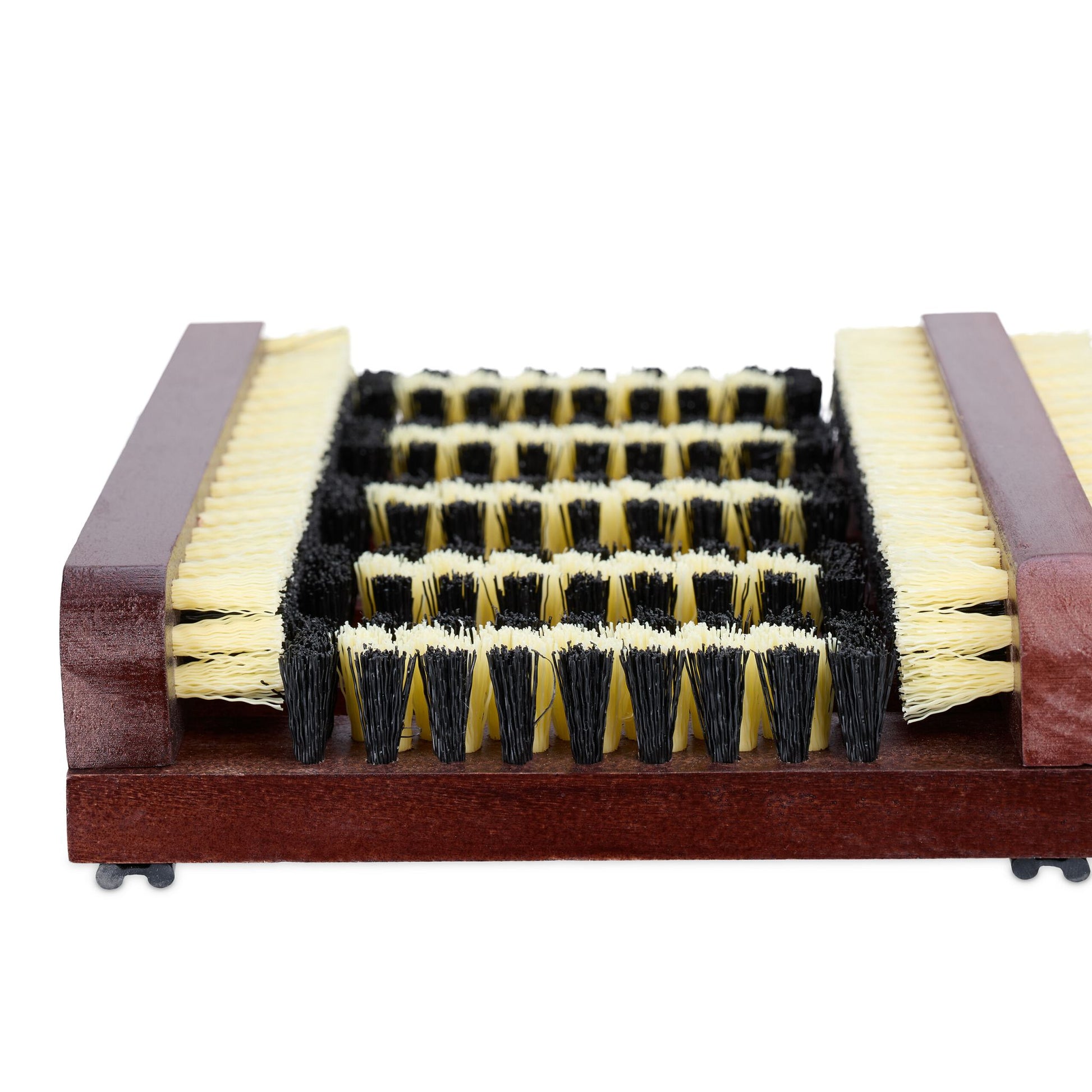 Schuhabstreifer mit Bürsten Beige-Dunkelbraun-Schwarz von Relaxdays