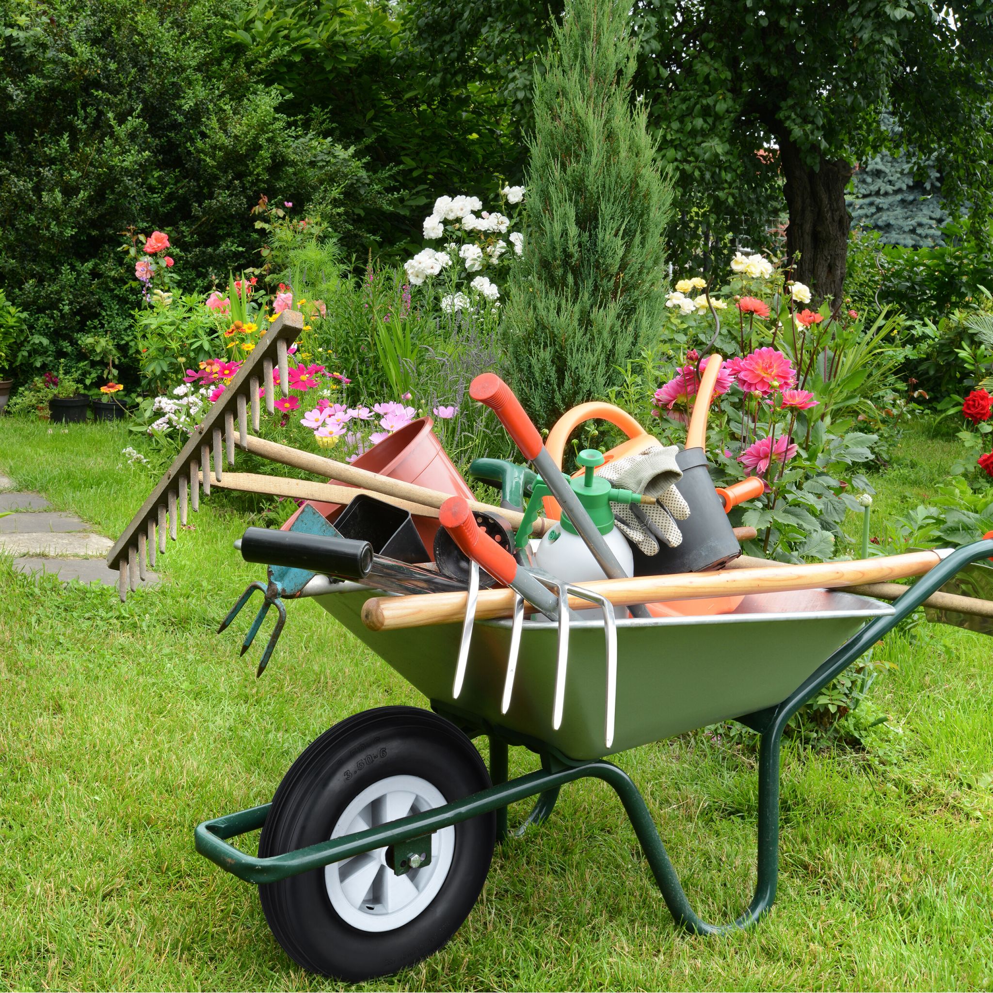 Schubkarrenrad 3.50-6 Weiss-Schwarz von Relaxdays