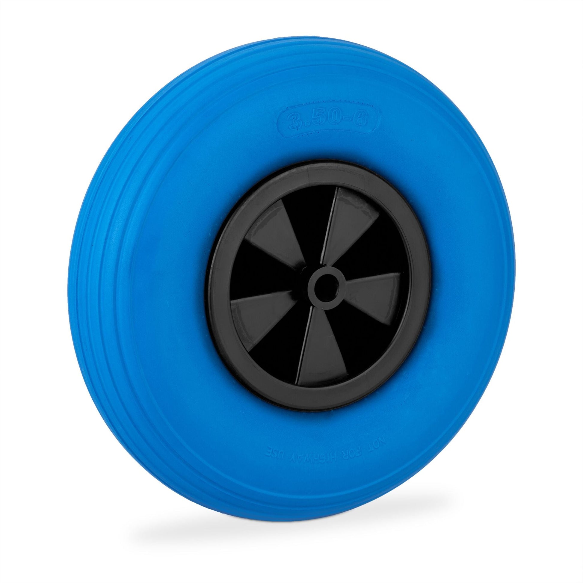 Schubkarrenrad 3.50-6 in Blau/Schwarz Blau-Schwarz von Relaxdays