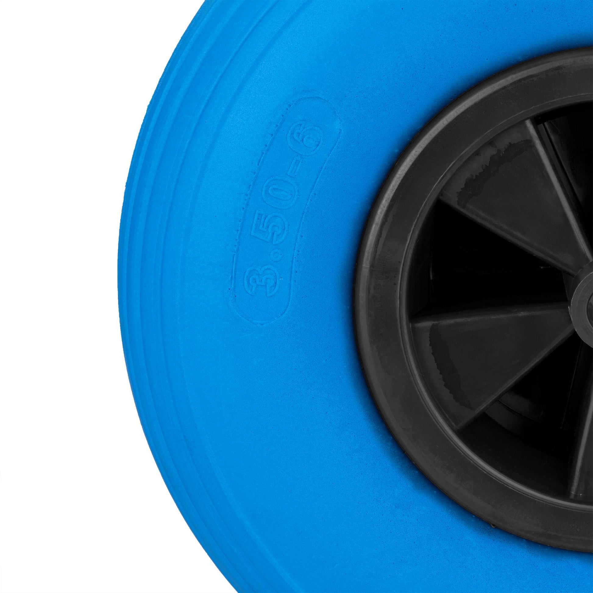 Schubkarrenrad 3.50-6 in Blau/Schwarz Blau-Schwarz von Relaxdays