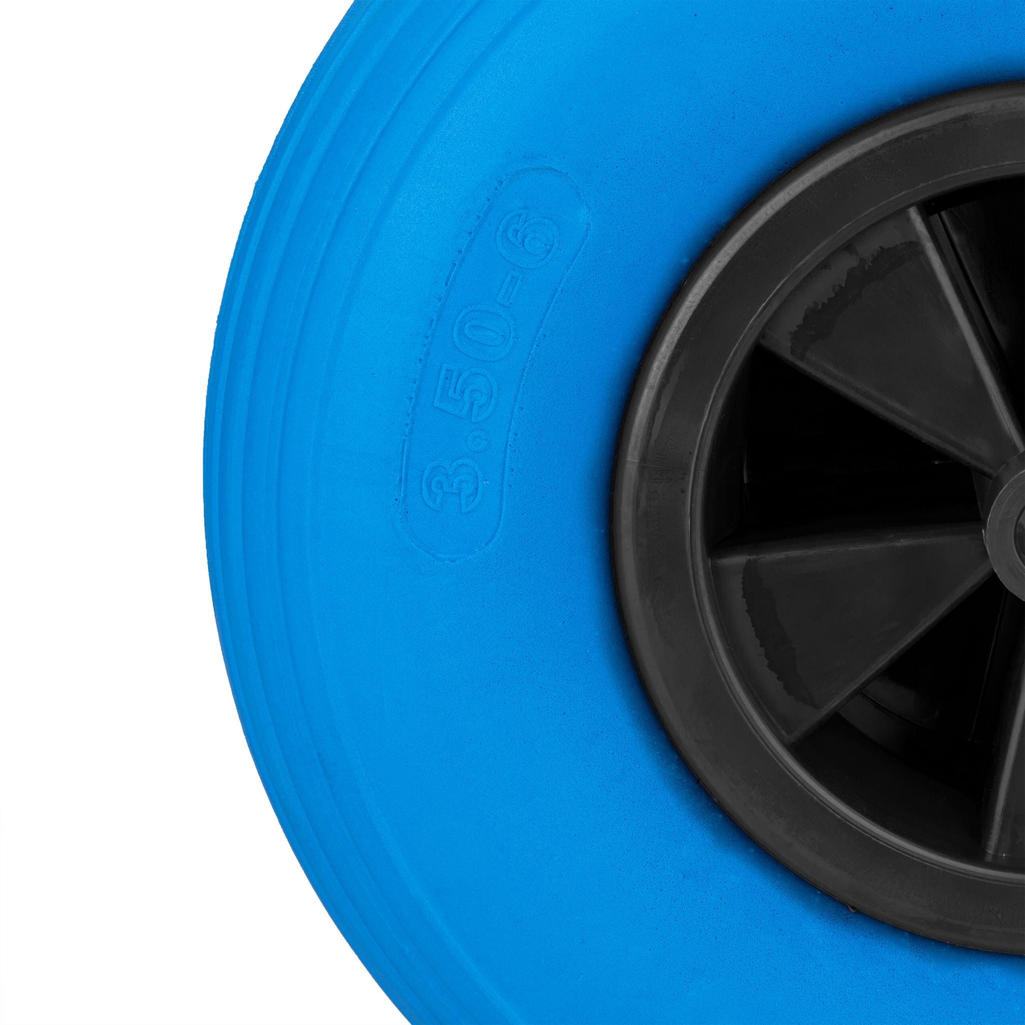 Schubkarrenrad 3.50-6 in Blau/Schwarz Blau-Schwarz von Relaxdays