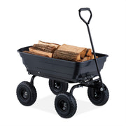 Gartenwagen mit Kippfunktion Schwarz von Relaxdays