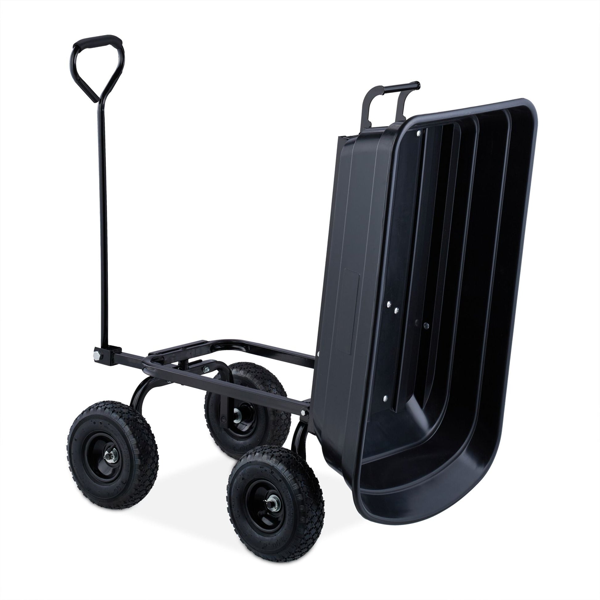Gartenwagen mit Kippfunktion Schwarz von Relaxdays
