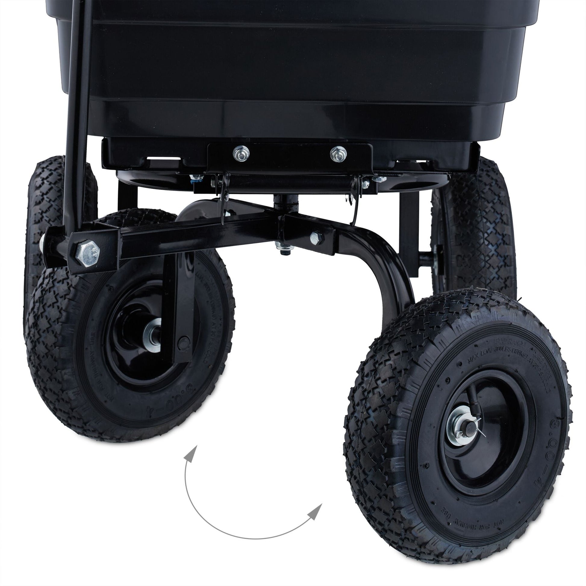 Gartenwagen mit Kippfunktion Schwarz von Relaxdays