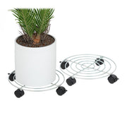 Pflanzenroller 2er-Set Schwarz-Silber von Relaxdays