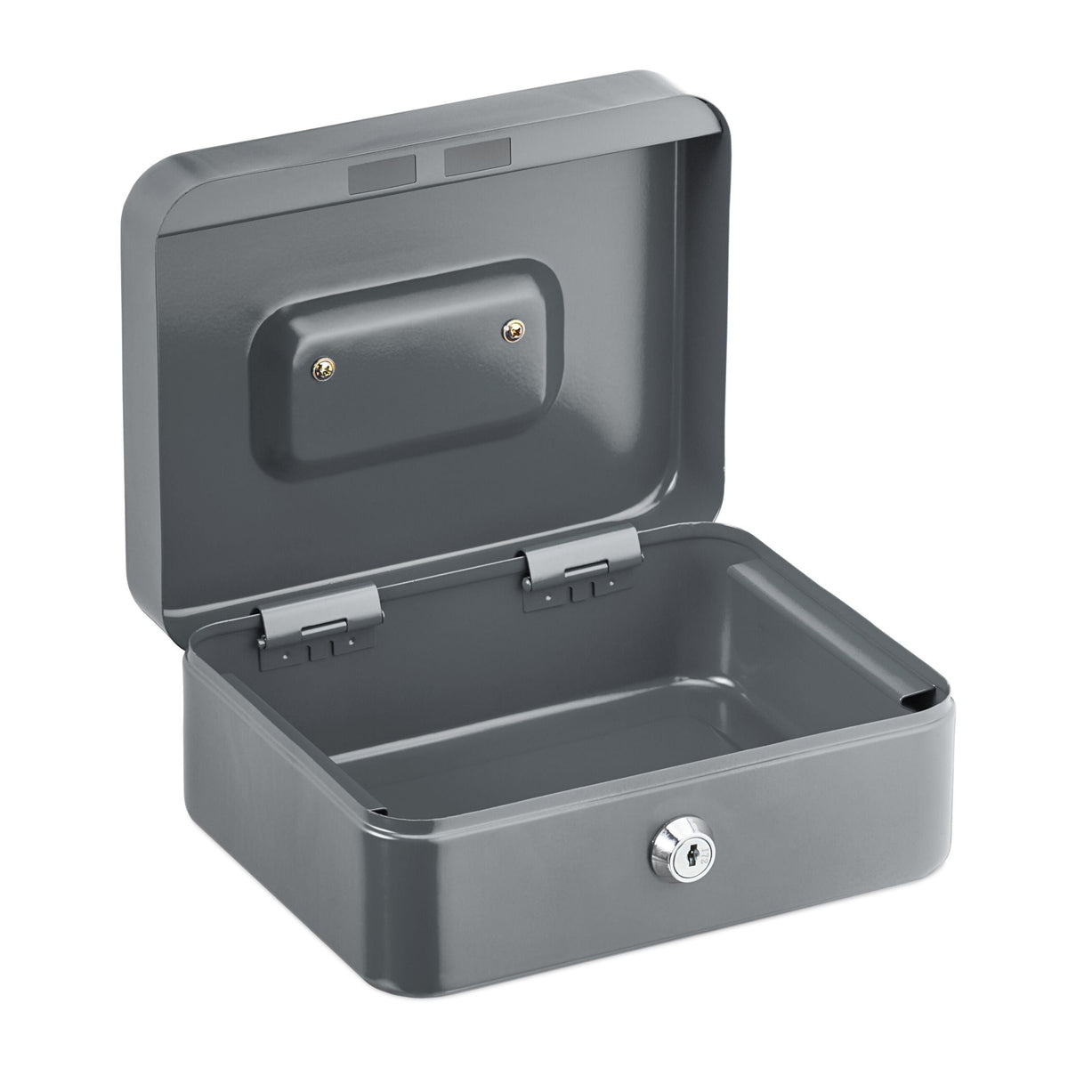 Abschliessbare Geldkassette Silber-Grau von Relaxdays
