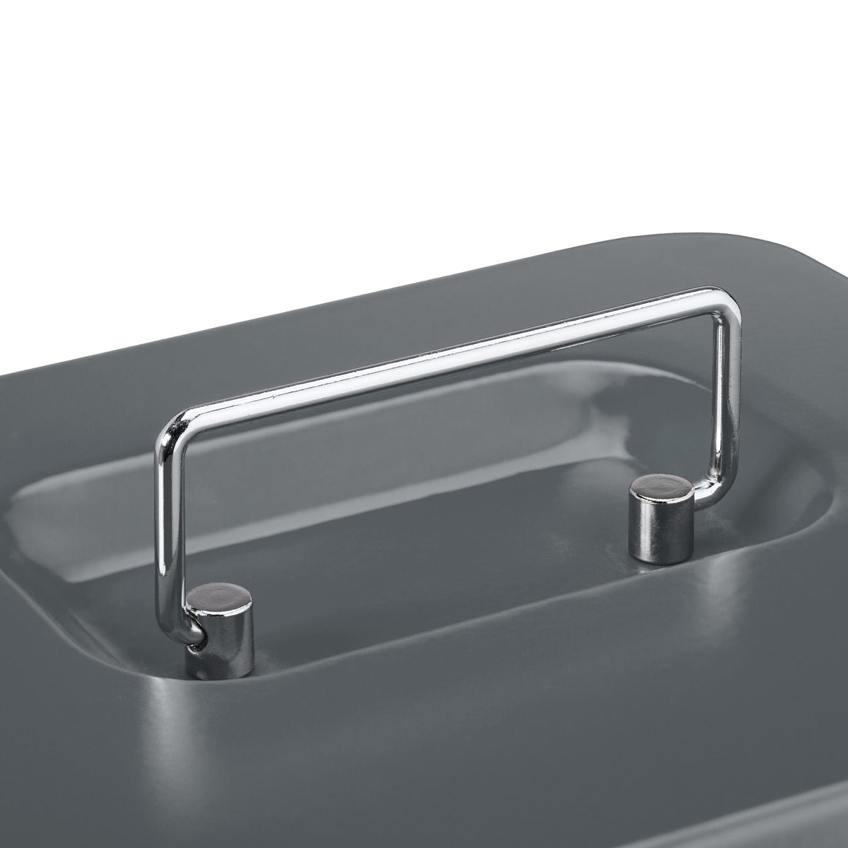 Abschliessbare Geldkassette Silber-Grau von Relaxdays