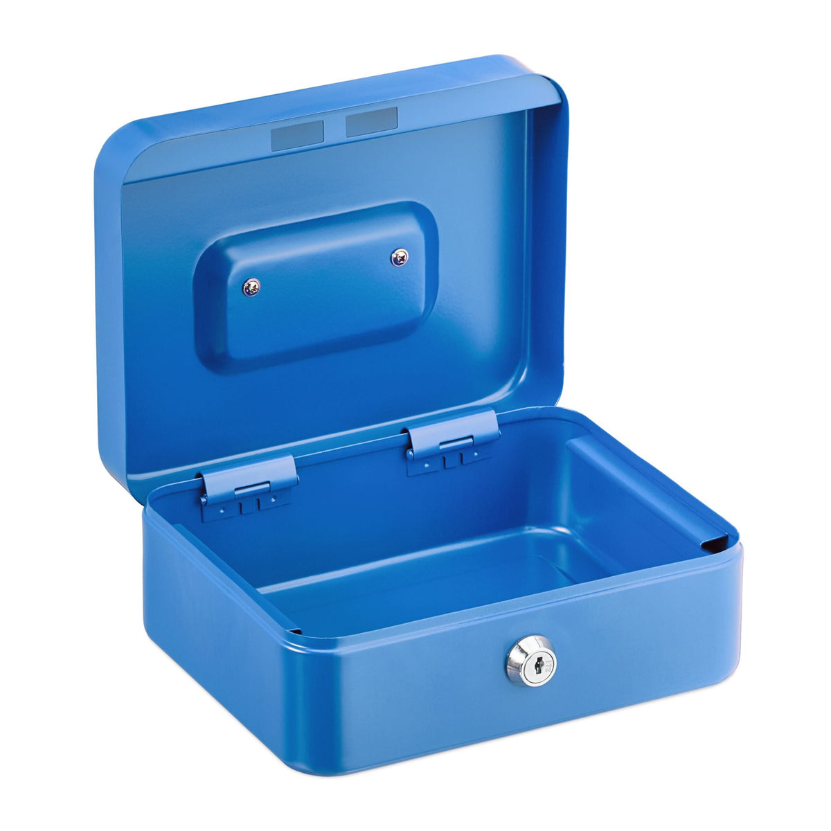 Abschliessbare Geldkassette Blau-Silber von Relaxdays