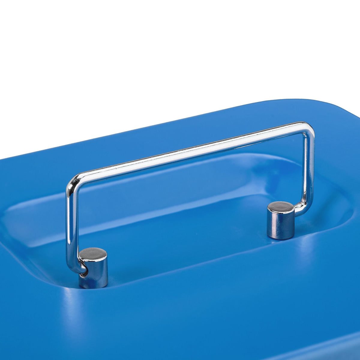 Abschliessbare Geldkassette Blau-Silber von Relaxdays