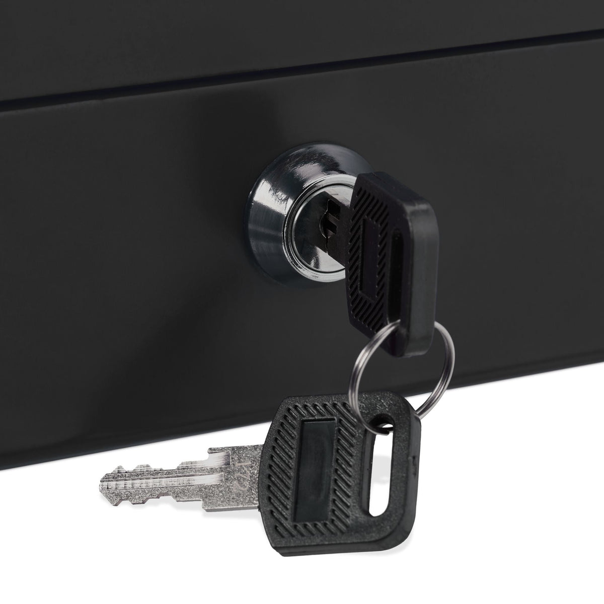 Abschliessbare Geldkassette Schwarz-Silber von Relaxdays