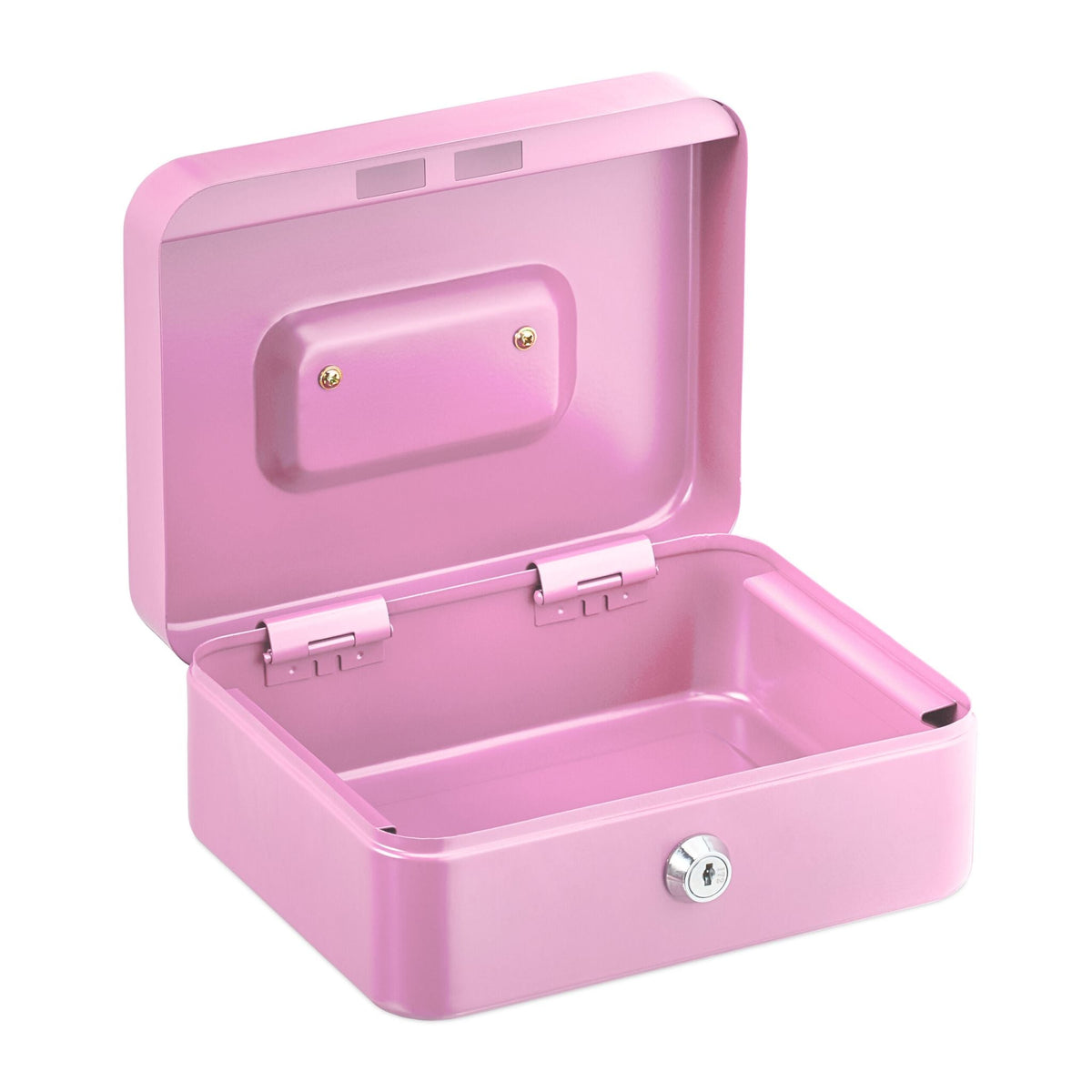 Abschliessbare Geldkassette Rosa-Silber von Relaxdays