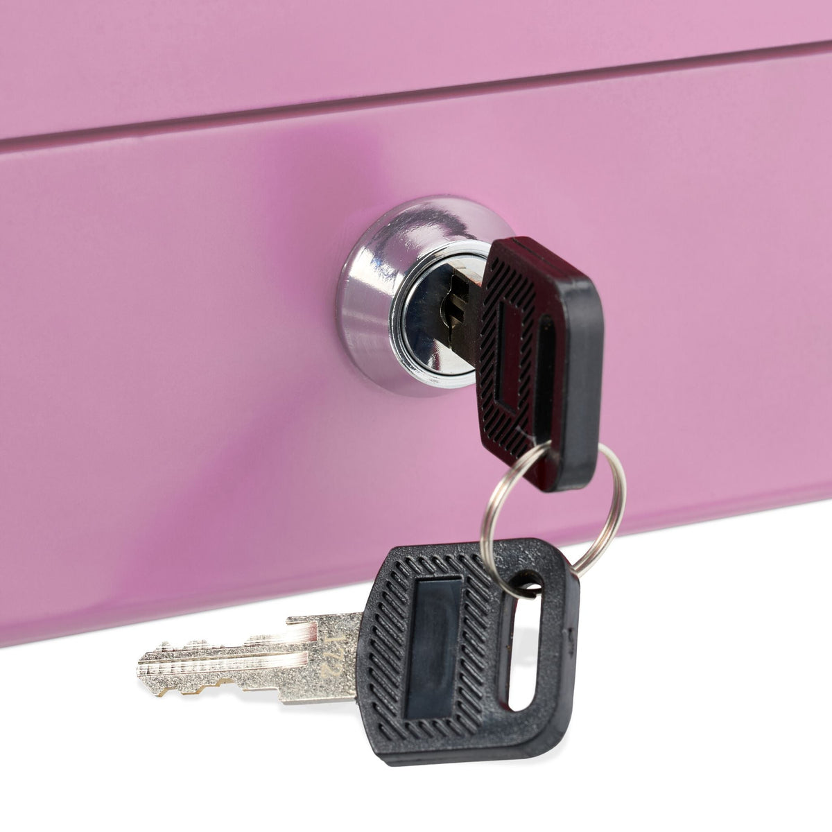 Abschliessbare Geldkassette Rosa-Silber von Relaxdays