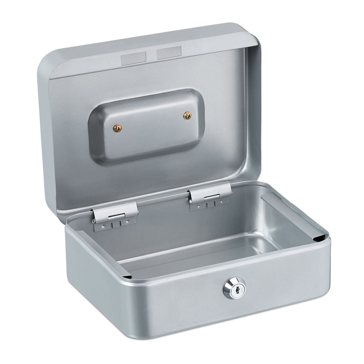 Abschliessbare Geldkassette Silber von Relaxdays