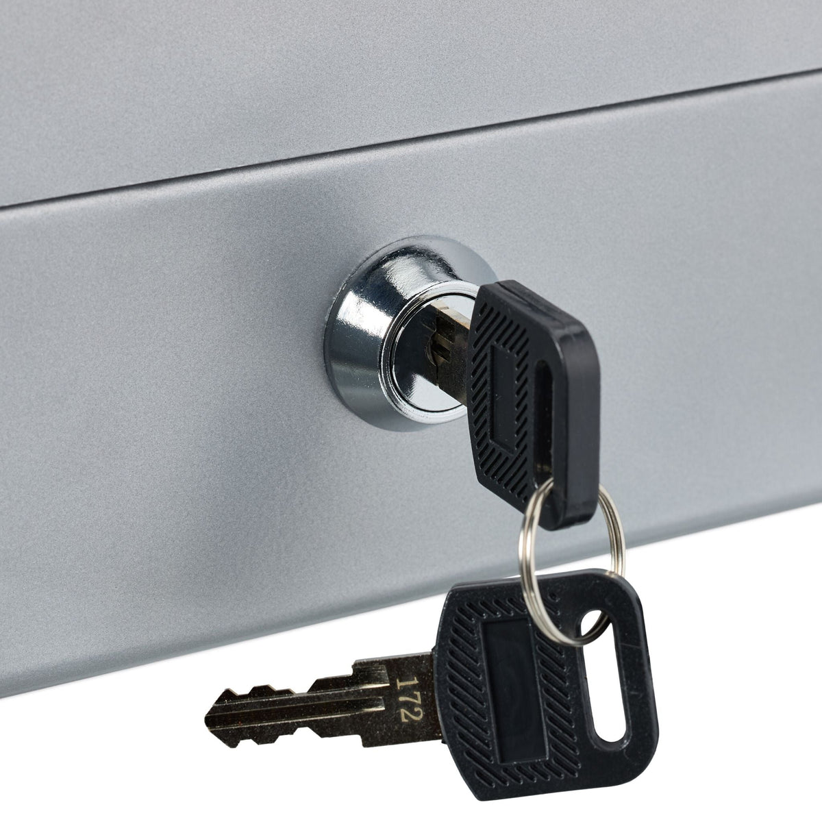 Abschliessbare Geldkassette Silber von Relaxdays
