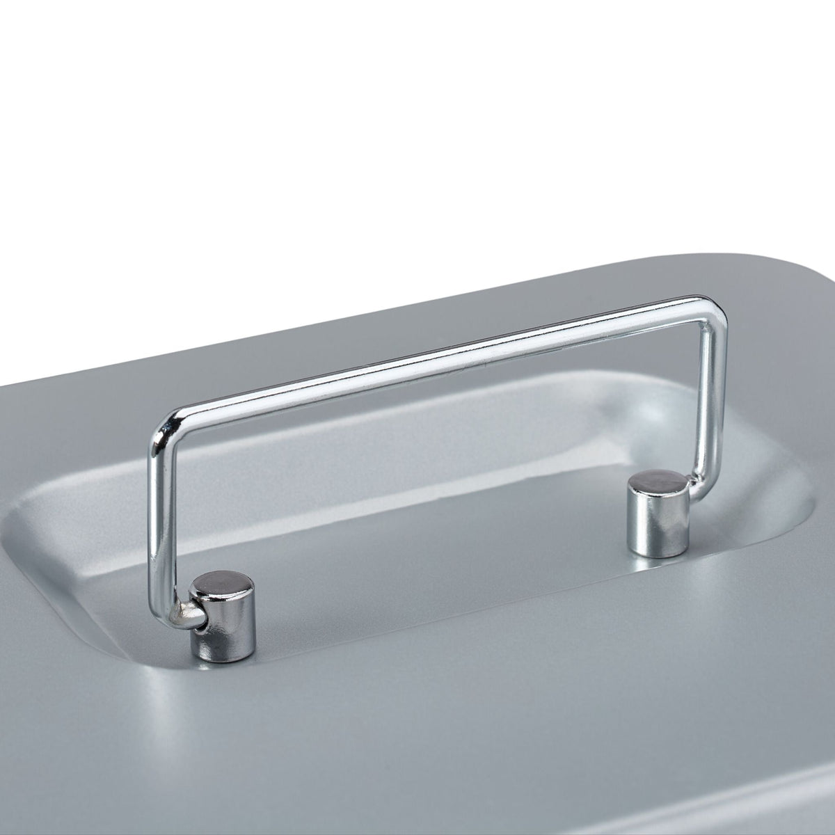 Abschliessbare Geldkassette Silber von Relaxdays
