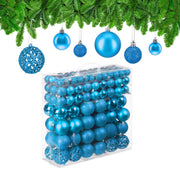 Weihnachtskugeln im 150er-Set Türkis-Silber von Relaxdays