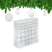 Weihnachtskugeln im 150er-Set Weiss-Silber von Relaxdays
