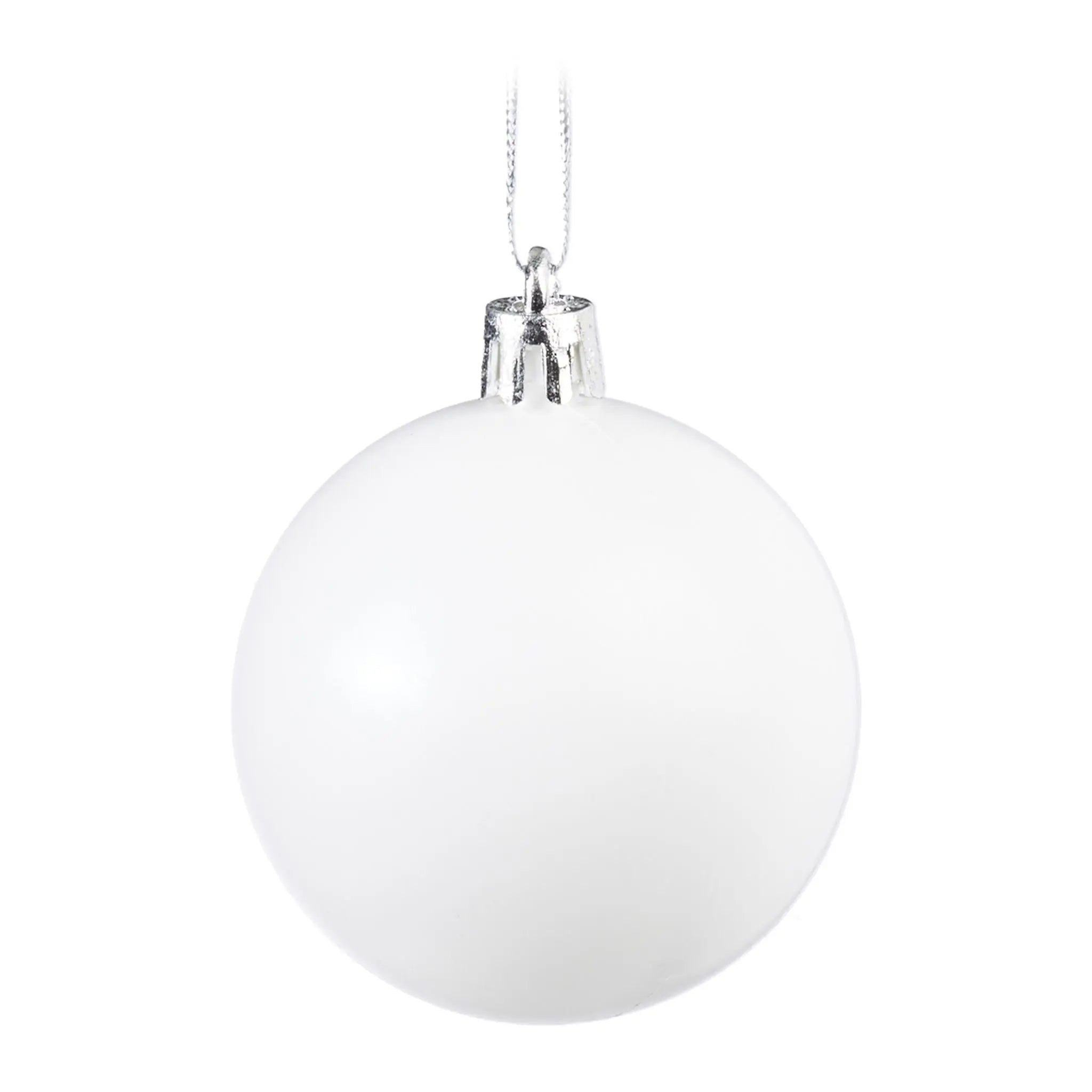 Weihnachtskugeln im 150er-Set Weiss-Silber von Relaxdays