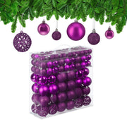 Weihnachtskugeln im 150er-Set Pink-Silber von Relaxdays