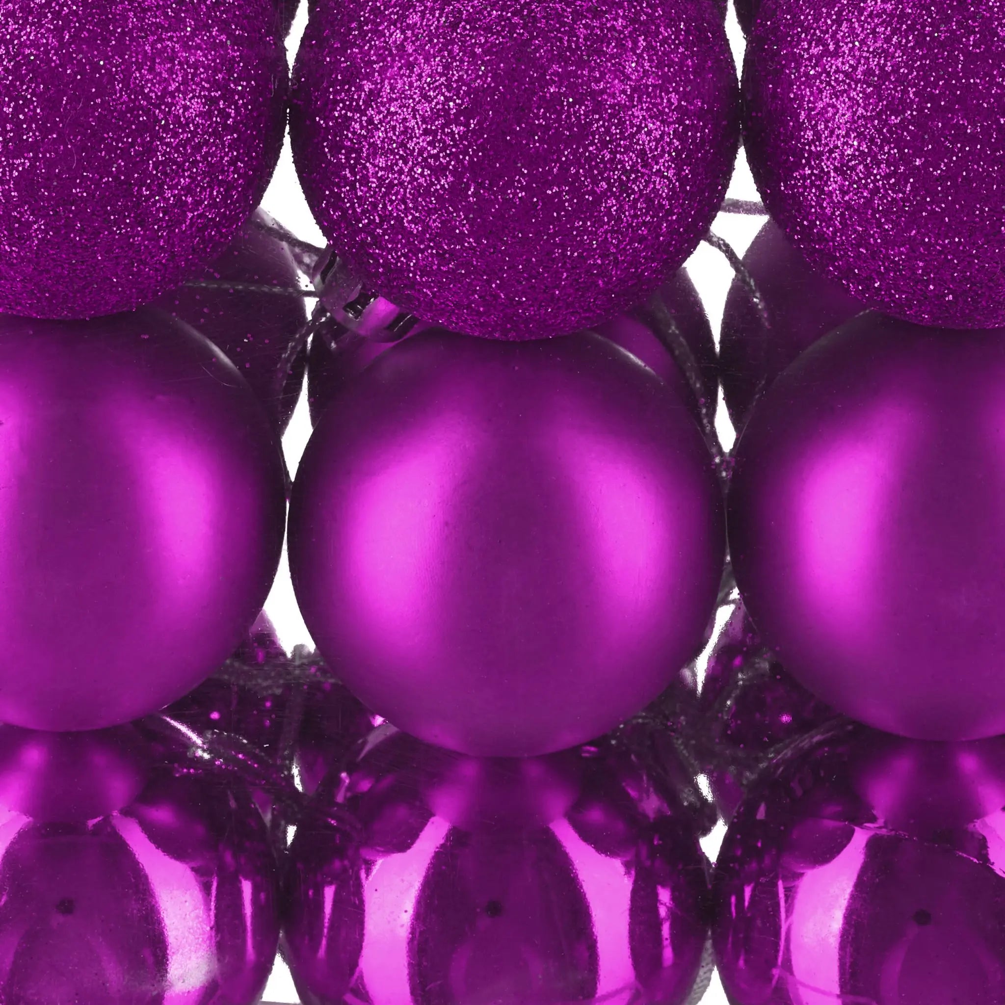 Weihnachtskugeln im 150er-Set Pink-Silber von Relaxdays