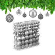 Weihnachtskugeln im 150er-Set Silber von Relaxdays