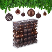 Weihnachtskugeln im 150er-Set Braun-Silber von Relaxdays