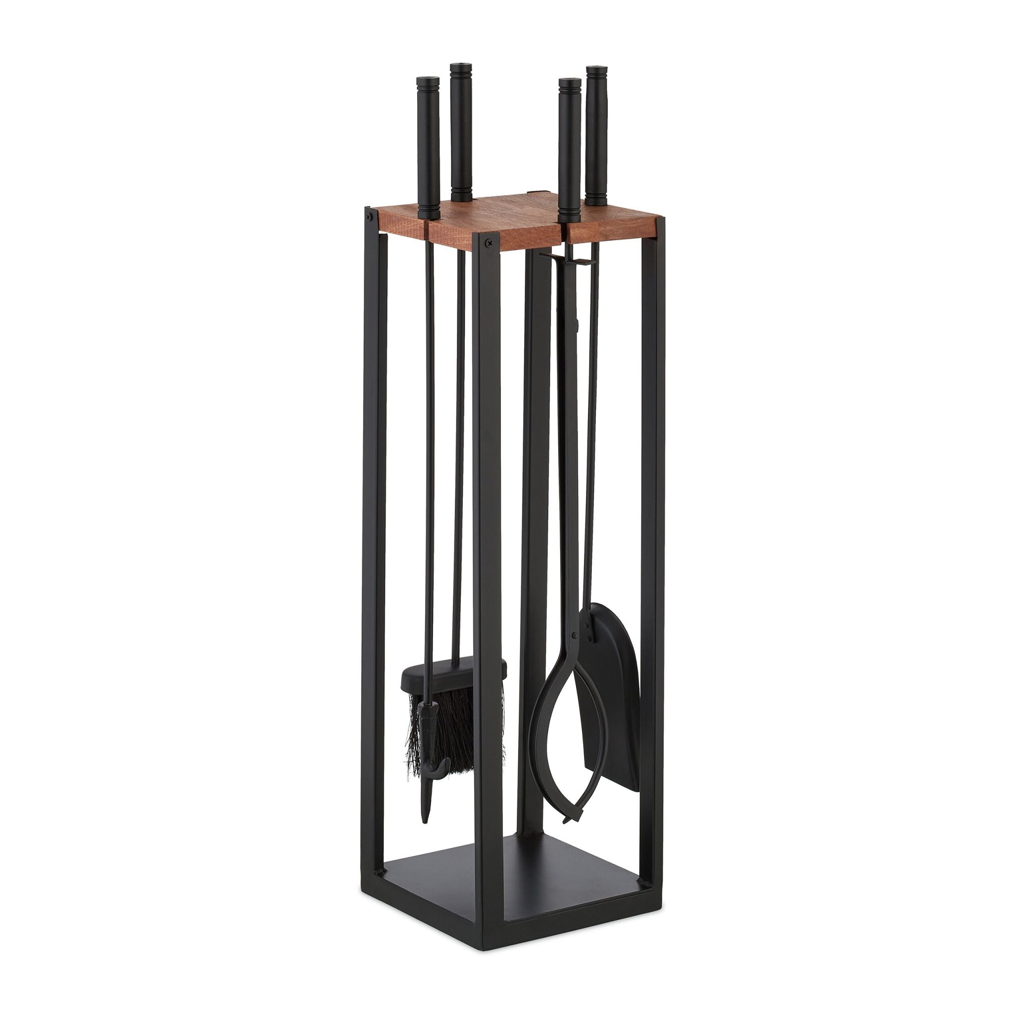 Kaminbesteck 5tlg. Braun-Schwarz von Relaxdays