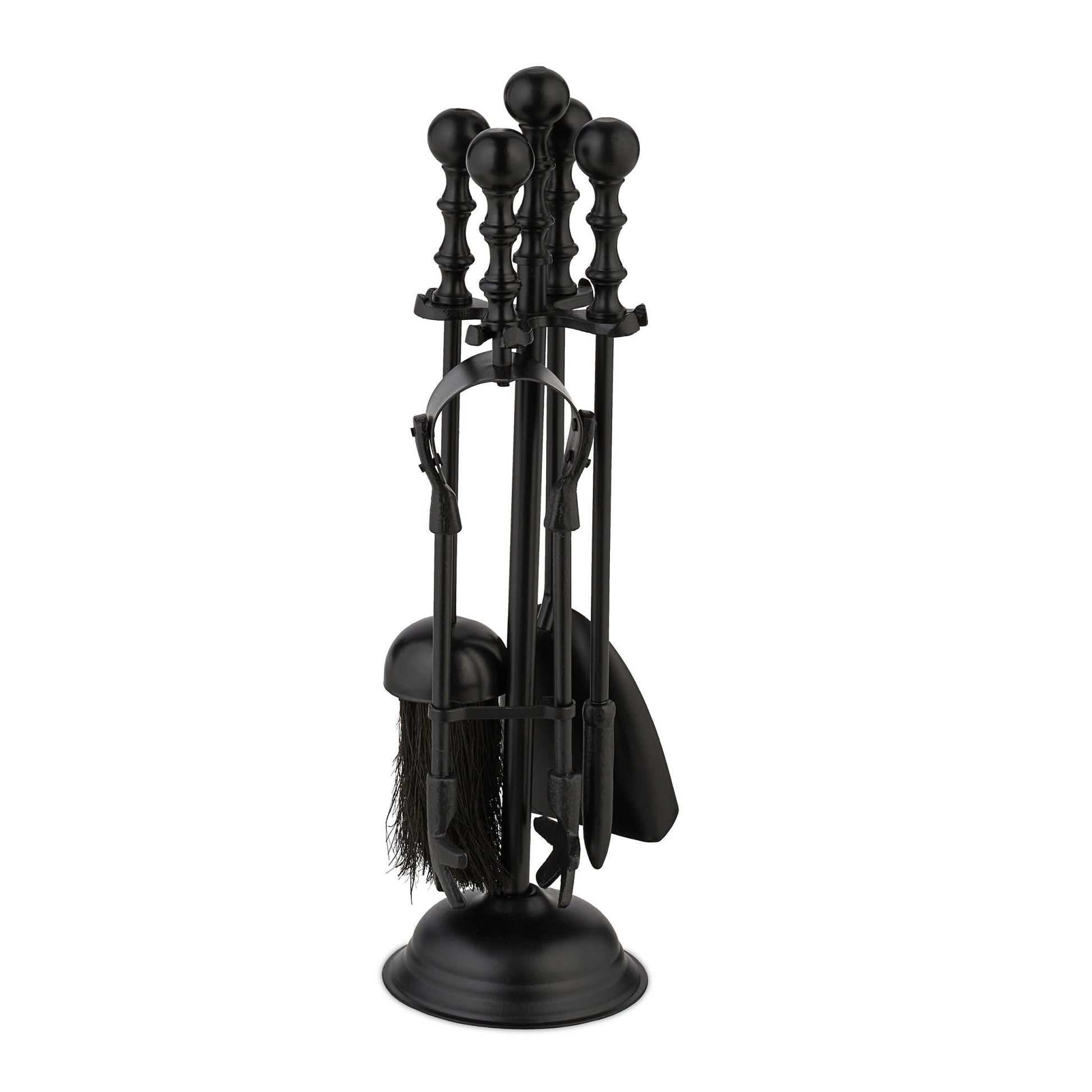Kaminbesteck 5tlg. Schwarz von Relaxdays