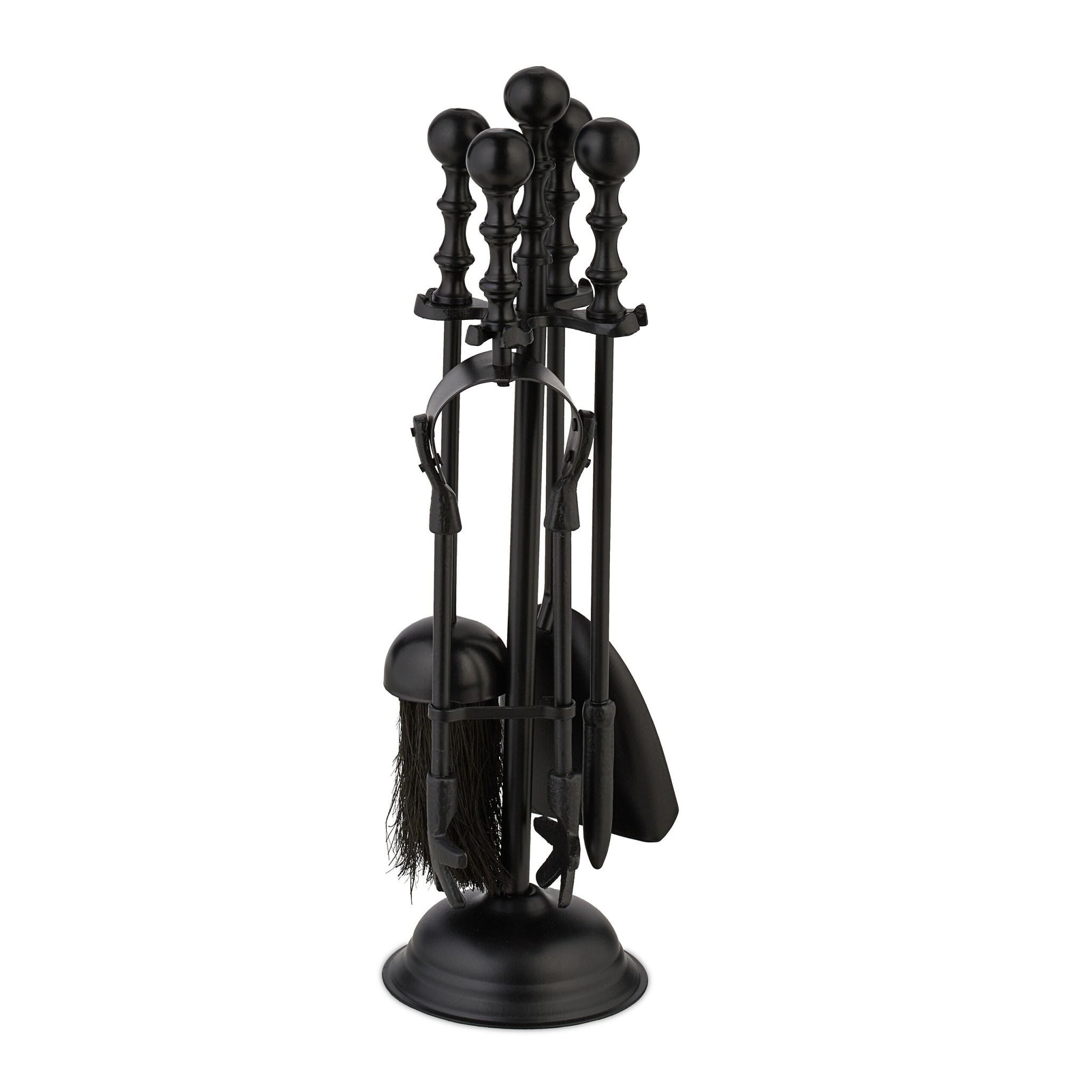 Kaminbesteck 5tlg. Schwarz von Relaxdays