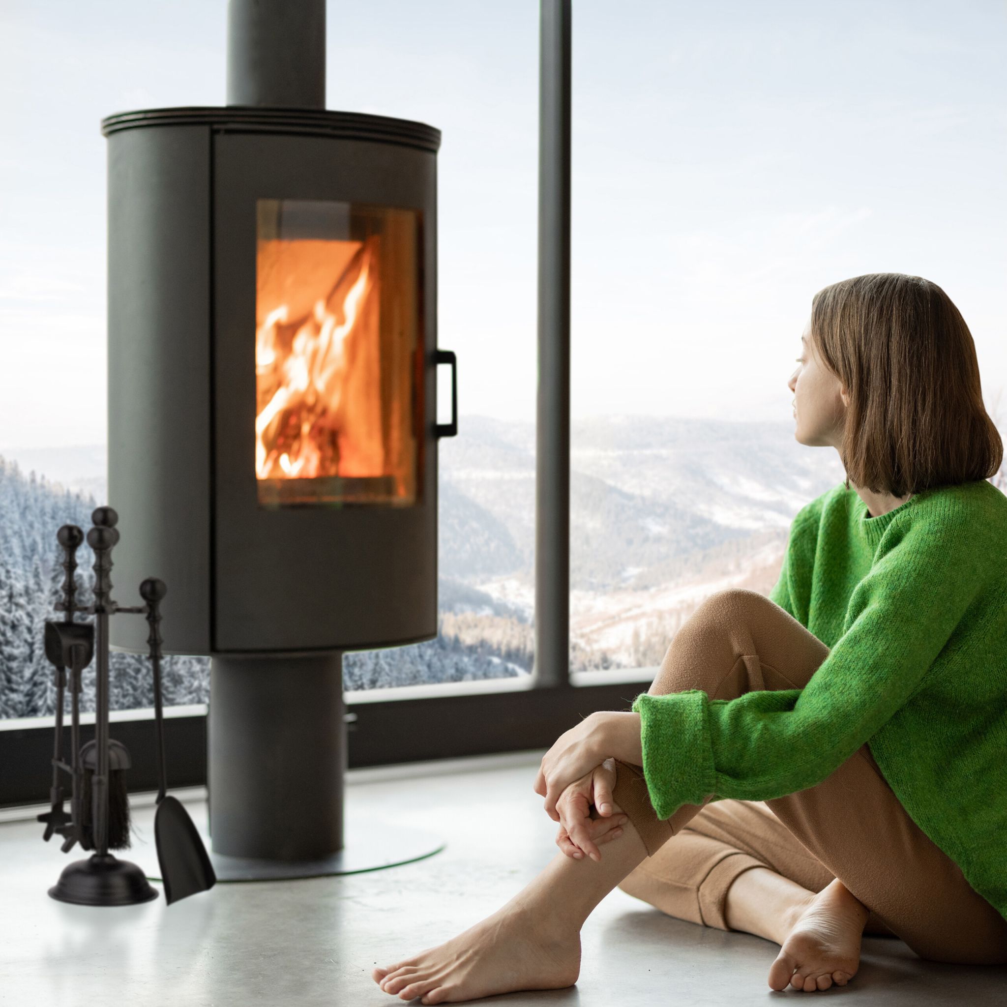Kaminbesteck 5tlg. Schwarz von Relaxdays