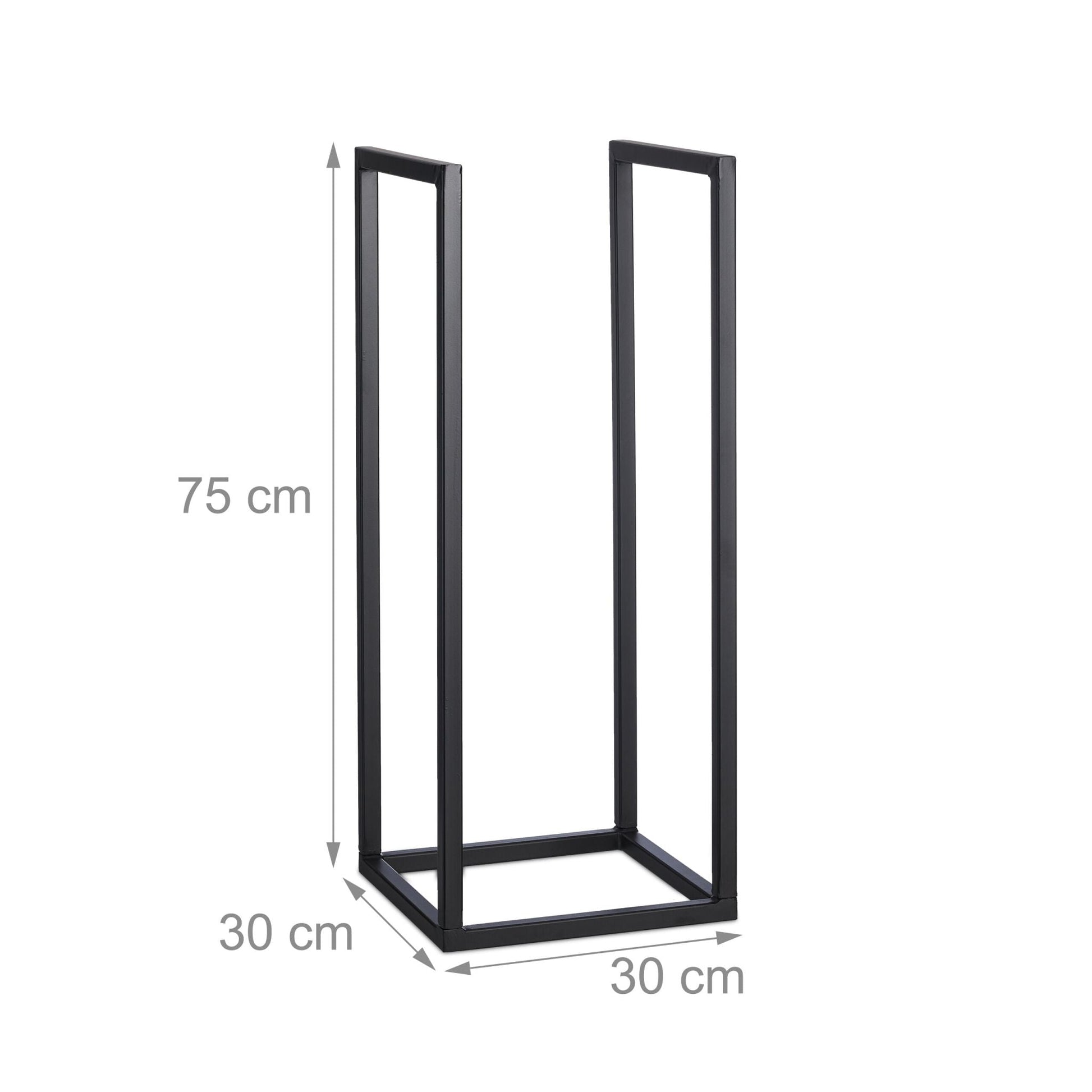 Kaminholzregal Metall Schwarz von Relaxdays