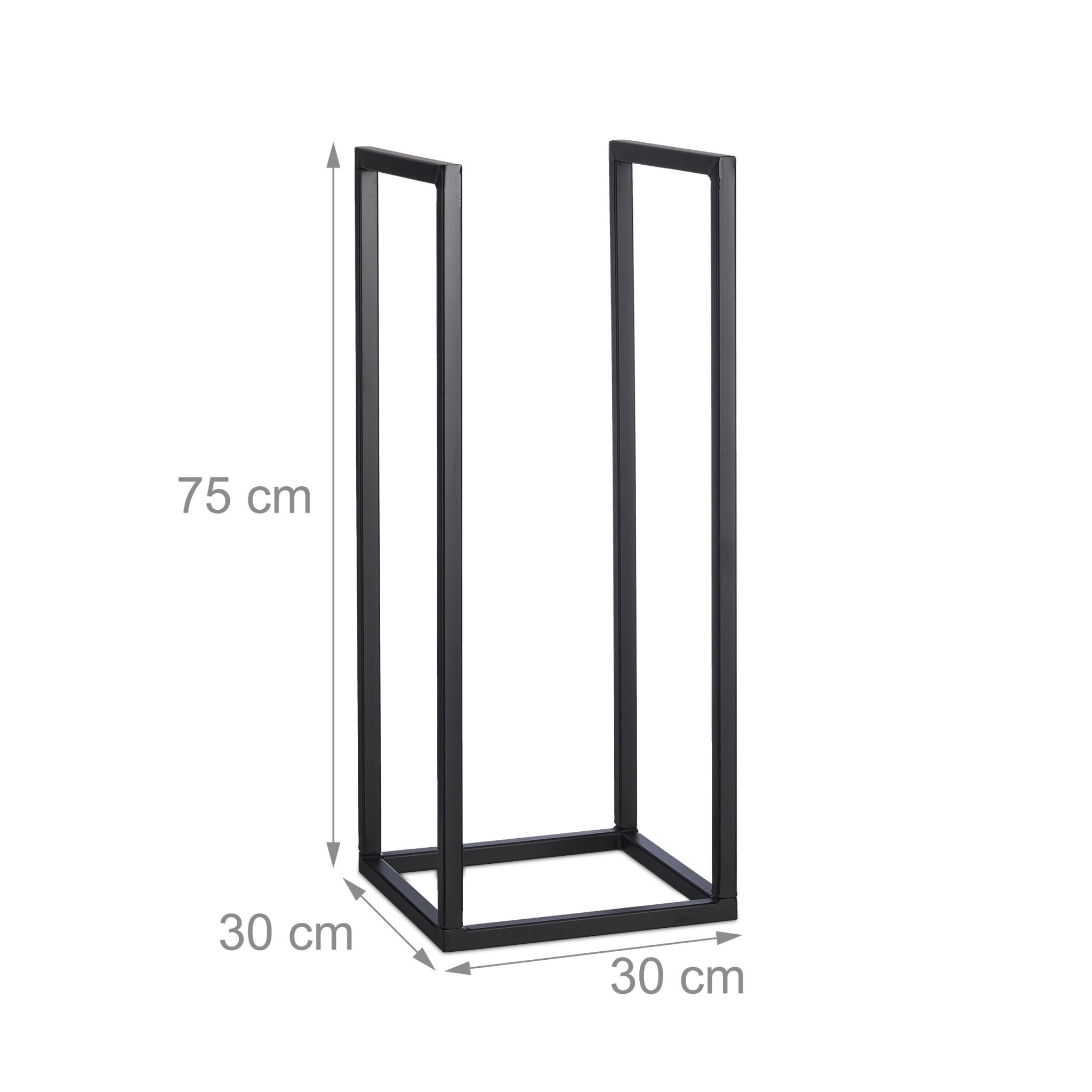 Kaminholzregal Metall Schwarz von Relaxdays
