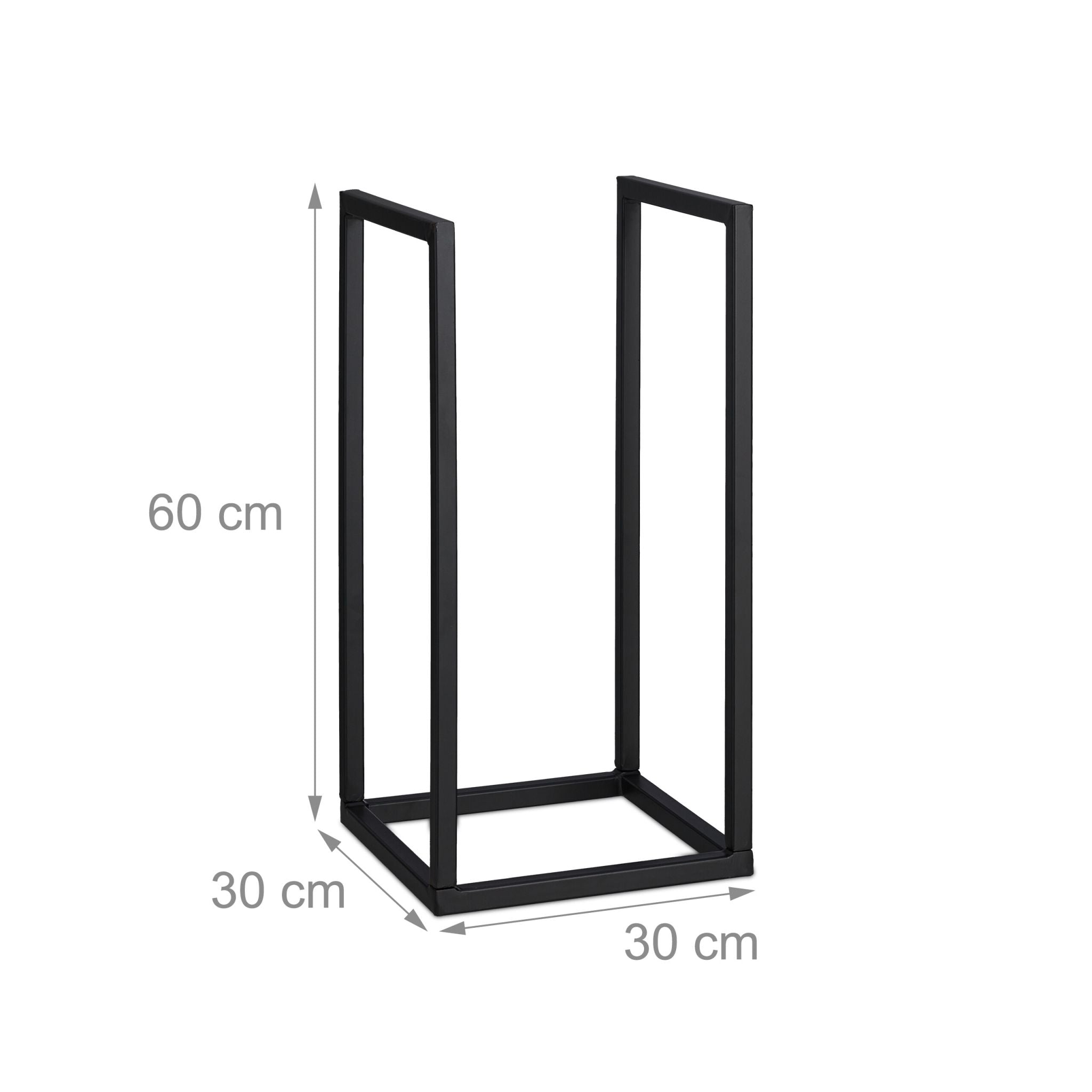 Kaminholzregal Metall Schwarz von Relaxdays