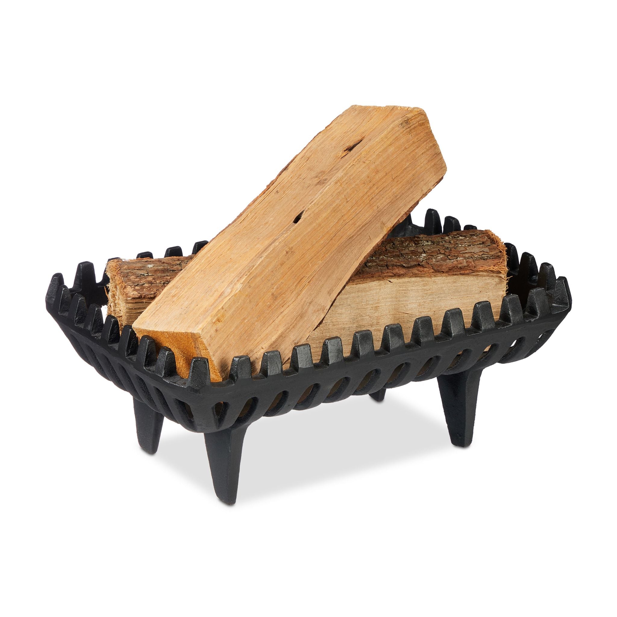 Kaminrost mit Standfüssen Schwarz von Relaxdays