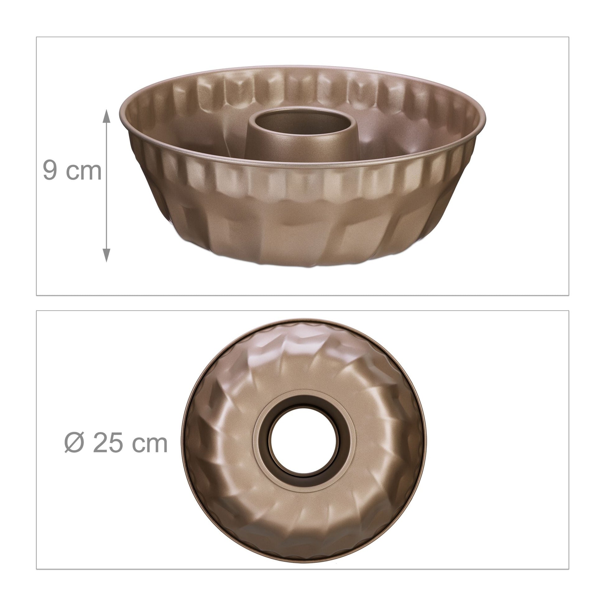 Gugelhupfform in Beige Beige von Relaxdays